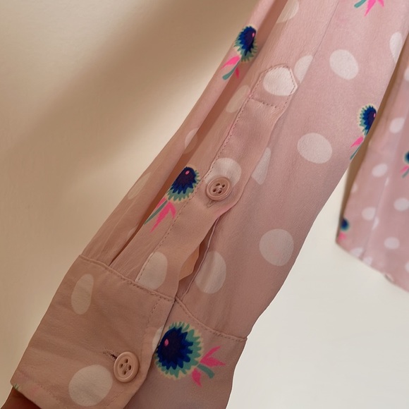 Equipment Polka Dot and Floral Stamp Silk Blouse - Picture 4 of 7